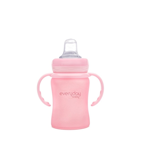 Скляний дитячий поїльник з силіконовим захистом Everyday Baby, 150 мл. Колір рожевий - lebebe-boutique - 5