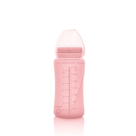 Скляна пляшечка з трубочкою для пиття з силіконовим захистом 240 мл  рожевий. - lebebe-boutique - 9