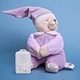 Іграшка для сну Doodoo - Ведмежа Луіза з нічником (рожевий)
