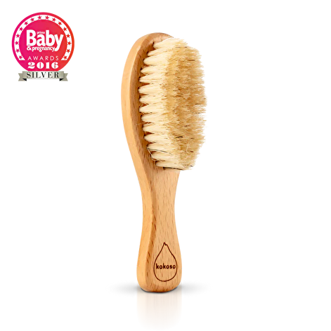 Дерев'яна щітка для волосся із натуральної щетини Kokoso Baby Natural Baby Hairbrush