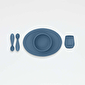 Первый набор посуды синий EZPZ  (4 ед. в наборе)
