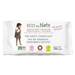 Дитячі вологі серветки ECO BY NATY Без запаху, 56 шт