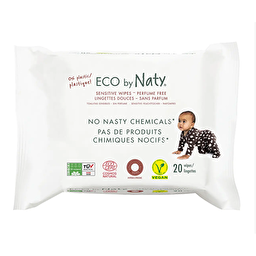 Органические салфетки Eco by Naty без запаха для путешествий, 20 шт.