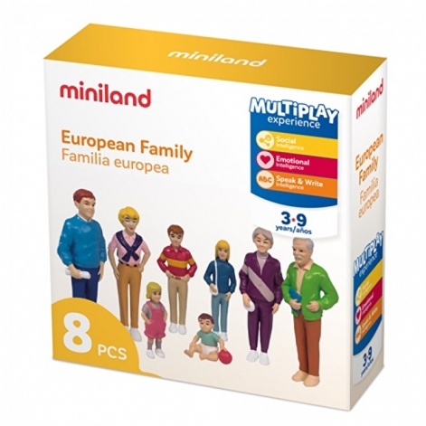 Набір фігурок людей Miniland Європейська сім'я (8 фігур) - lebebe-boutique - 3