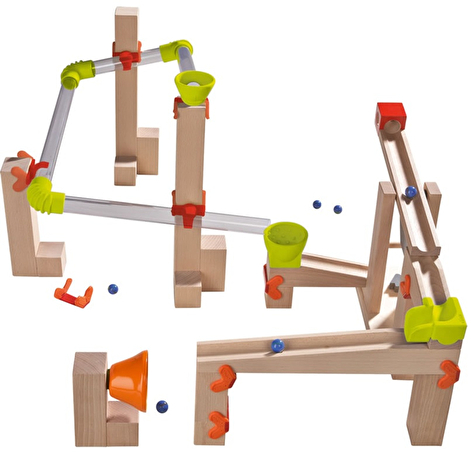 Игровой лабиринт-конструктор с шарами из дерева (кегельбан) 