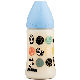 Бутылочка для кормления Suavinex Истории панды, 270 мл, голубой