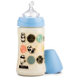 Пляшка для годування Suavinex Історії панди 270 мл, анатомічна соска середній потік блакитна панда - lebebe-boutique - 2