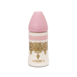 Пляшечка для годування Suavinex Couture 270 мл рожева