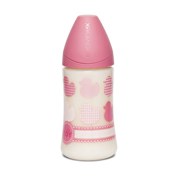 Бутылочка для кормления Suavinex Истории малышей, 270 мл, розовый