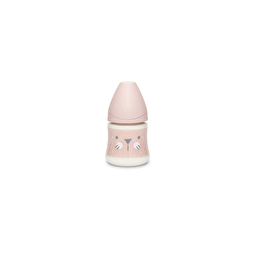 Бутылочка для кормления Suavinex HYGGE: Уютные истории, 0-6 м, 150 мл. розовый