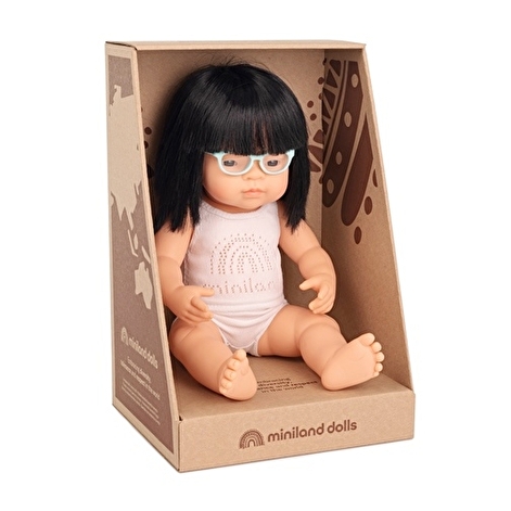 Лялька Miniland дівчинка азіатка в окулярах 38 см - lebebe-boutique - 2