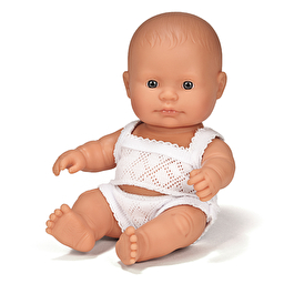 Кукла-пупс 21 см в белье Miniland мальчик-европеец
