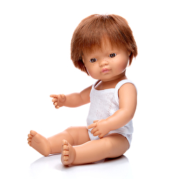 Кукла-пупс 38 см в белье Miniland рыжий мальчик