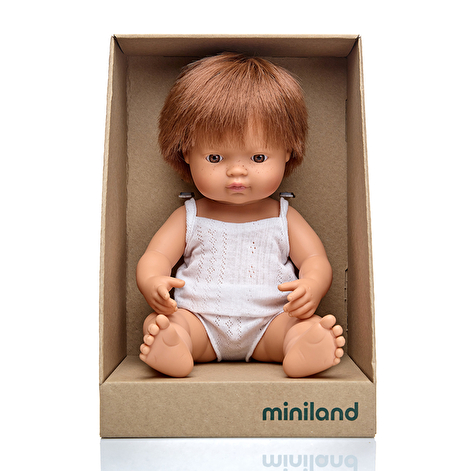 Кукла-пупс 38 см в белье Miniland рыжий мальчик - lebebe-boutique - 4