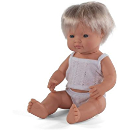 Лялька-пупс 38 см у білизні Miniland дівчинка-європейка