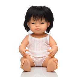 Лялька-пупс 38 см у білизні Miniland хлопчик-азіат