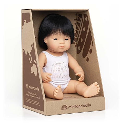 Лялька-пупс 38 см у білизні Miniland хлопчик-азіат - lebebe-boutique - 2