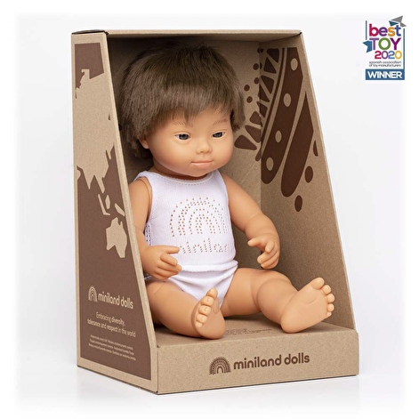 Лялька-пупс анатомічна, 38см, хлопчик з синдромом Дауна в білизні (у коробці) - lebebe-boutique - 2