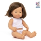 Лялька-пупс анатомічна, 38см, дівчинка-шатенка із синдромом Дауна в білизні (у коробці)