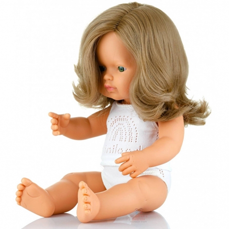 Лялька Miniland блондинка дівчина з зеленими очима 38 см - lebebe-boutique - 2