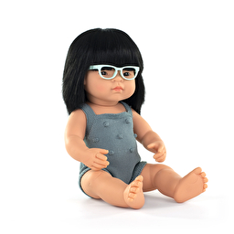 Лялька Miniland дівчинка азіатка в окулярах (подарунк. коробка) 38 см