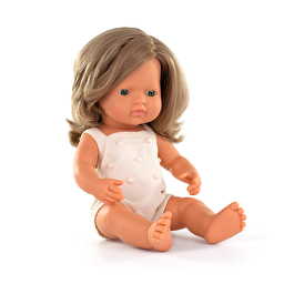 Кукла Miniland девочка блондинка зеленоглазая в одежде (подарочн. коробка) 38 см