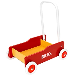 Дерев'яна каталка-ходунки для малюків BRIO жовто-червона