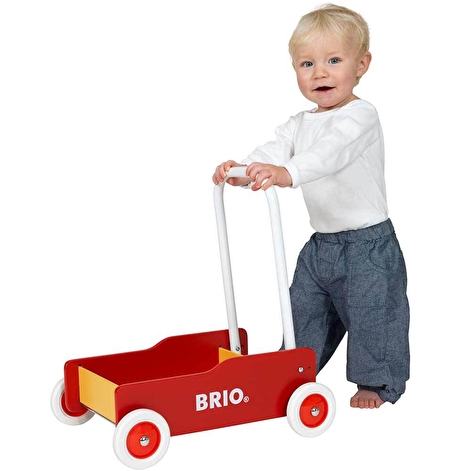 Дерев'яна каталка-ходунки для малюків BRIO жовто-червона - lebebe-boutique - 3