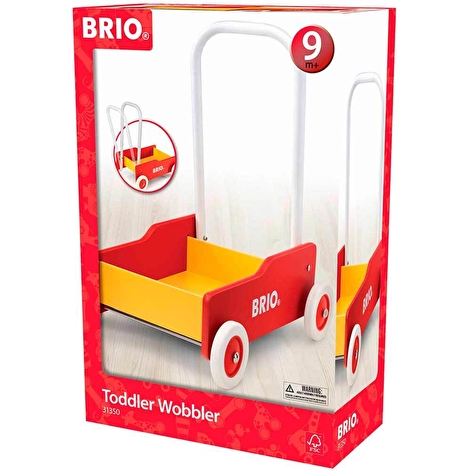 Дерев'яна каталка-ходунки для малюків BRIO жовто-червона - lebebe-boutique - 4