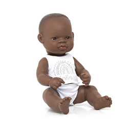Лялька-пупс анатомічна, 32см, дівчинка-африканка, у коробці
