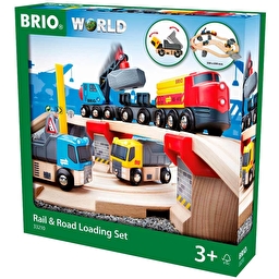 Дерев'яна залізниця BRIO c переїздом і навантаженням