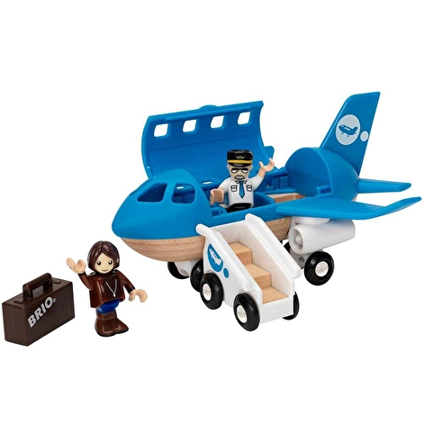 Іграшка літак BRIO з трапом і фігурками