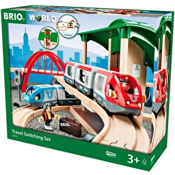 Детская железная дорога BRIO двухуровневая с вокзалом