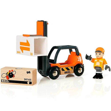Іграшка навантажувач BRIO з вантажем і фігуркою