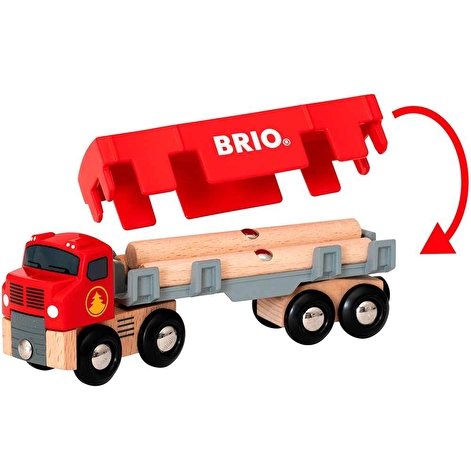 Іграшка вантажівка-лісовоз BRIO з вантажем - lebebe-boutique - 5