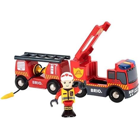 Іграшкова пожежна машинка BRIO з фігуркою - lebebe-boutique - 2