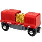 Іграшка вантажний вагончик BRIO з золотом