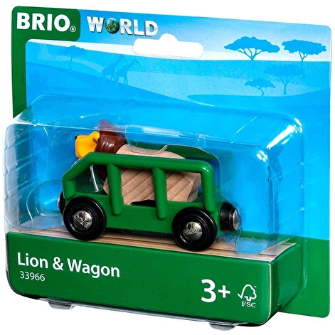Іграшка вагончик BRIO з фігуркою лева - lebebe-boutique - 2