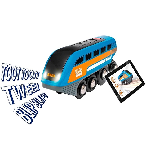 Іграшка локомотив BRIO Smart Tech з інтерактивним тунелем і звукозаписом - lebebe-boutique - 4