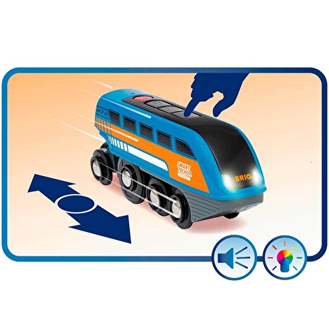 Іграшка локомотив BRIO Smart Tech з інтерактивним тунелем і звукозаписом - lebebe-boutique - 5
