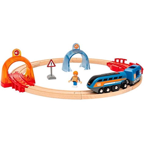 Дитяча кругова залізниця BRIO Smart Tech з інтерактивними тунелями - lebebe-boutique - 2