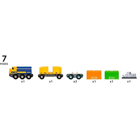 Іграшка вантажний потяг BRIO з трьома вагонами і вантажем - lebebe-boutique - 2