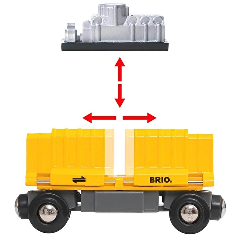 Іграшка вантажний потяг BRIO з трьома вагонами і вантажем - lebebe-boutique - 4