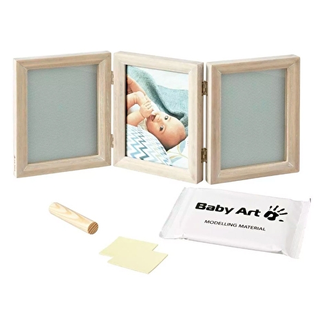 Набор для создания отпечатка Тройная рамочка Baby Art с отпечатками, винтаж - lebebe-boutique - 2