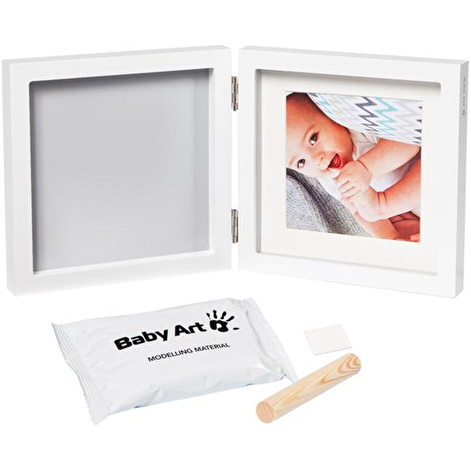Набор для создания отпечатков Двойная рамка Baby Art, квадратная, бело-серая - lebebe-boutique - 4