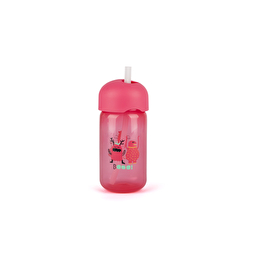 Бутылка для воды и напитков Suavinex Истории маленьких монстров, с трубочкой, розовый