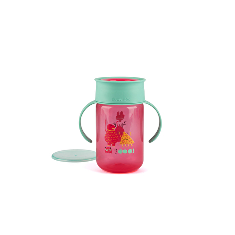 Чашка-непроливайка Suavinex Історії маленьких монстрів 360 мл рожева - lebebe-boutique - 2