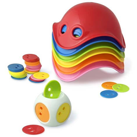 Ігровий набір Moluk Білібіо міні 6 кольорів і кубик з чіпами