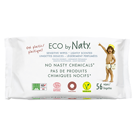 Органические влажные салфетки ECO BY NATY, с легким запахом 56 шт.