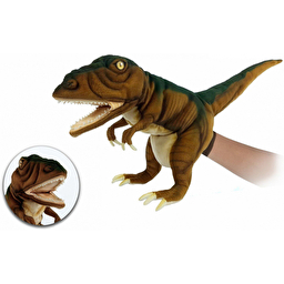 Тиранозавр Рекс коричневий Hansa 50 см, реалістична м'яка іграшка на руку